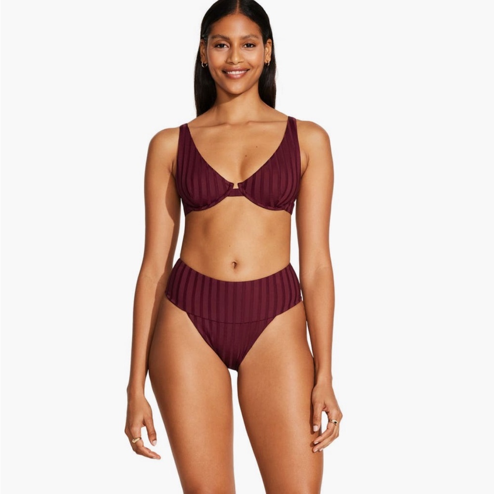 Emmi high waist rib bikini bottoms